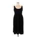 Gap Casual Dress - Midi Scoop Neck Sleeveless: Black Solid Dresses - Women's Size X-Large