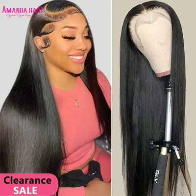HD Lace Frontal Wig 28 30 inch Bone Straight Human Hair Wigs 220% 13x4/6 Lace Front Wigs 5x5 Human