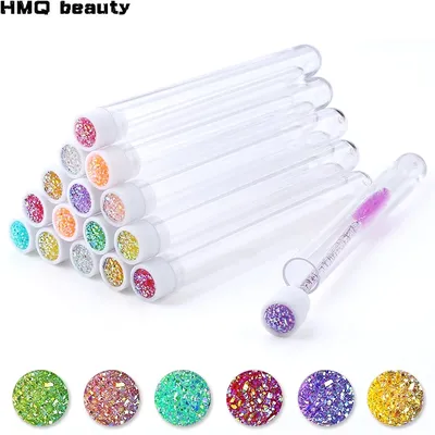 Reusable Eyebrow Brush Tube Disposable Eyelash Brush Eyebrow Brush Replaceable Dust-proof Sparkling