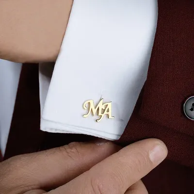 Custom Cufflinks for Mens Luxury Personalized Logo Letter Stainless Steel Suit Shirt Button Wedding