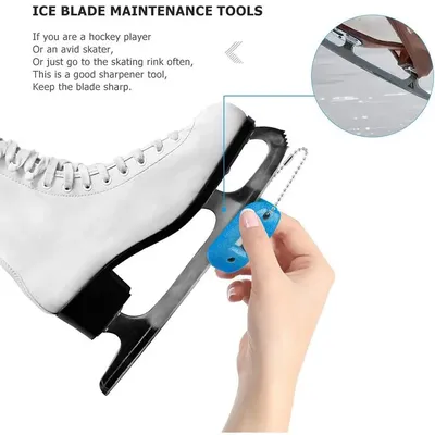 White Sandstone Ice Skate Double Side Sharpener Portable Hanging Ice Hockey Shoe Blades Sharpener