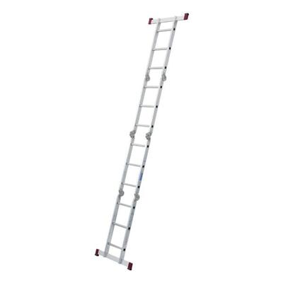 Krause Gelenk-Universalleiter »CORDA« 4x3 Sprossen grau, 35x100x28 cm