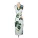 Ted Baker London Casual Dress - Sheath: Green Print Dresses - Women's Size 4