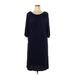 Talbots Casual Dress - Shift: Blue Solid Dresses - Women's Size 1X