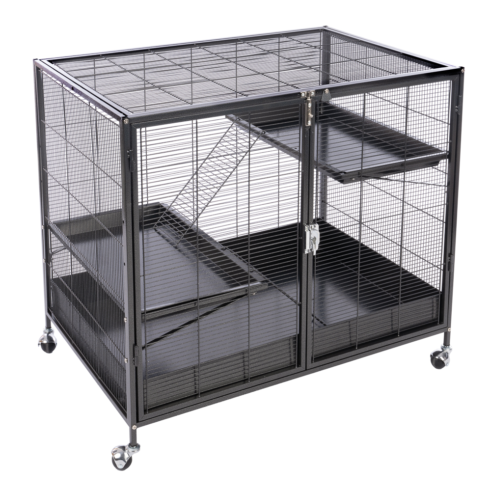 Gabbia per piccoli animali domestici TIAKI Étagère - gabbia principale: L 93,5 x P 63 x H 84 cm