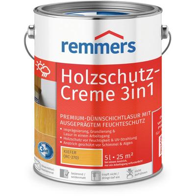 Remmers Gmbh - Remmers Holzschutz-Creme 3in1 kiefer, 5 Liter, tropffreie Holzlasur für aussen, Image