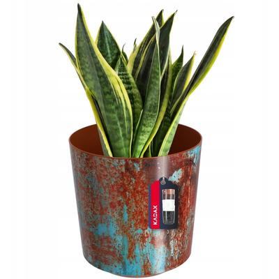 Blumentopf, Pflanzkübel aus Kunststoff, 19 cm, Rostbraun version 1 - Kadax Image