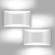Lot de 2 20cm 8in lampe murale intérieure simple et moderne câblée noir et blanc 9w ampoule g9 remplaçable adaptée pour chambre chevet salon étude ac85-265v
