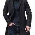 Manteau Chaud Pour Hommes, Élégant Trench-coat À Boutonnage Simple Pour L'automne Et L'hiver