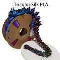 250g De PLA De Soie Pour Imprimante 3D Longue Soie Trico-extrusion À Trois Couleurs Impression 3D Longue Soie Taille De 1,75 Mm Précision +/-0,02 Mm Convient À La Plupart Des Imprimantes FDM