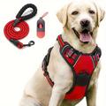 3pcs/set Harnais Anti-Escape Pour Chien Avec Laisse Et Distributeur De Sac À Crottes - Parfait Pour La Promenade Des Chiens, Réglable