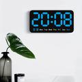 1 Horloge Murale Grand Écran Salon Commande Vocale Horloge Numérique, Affichage De La Date De La Température Snooze USB 12/24H Horloge LED De Table, Décoration De Chambre, Décoration Intérieure