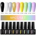 Ensemble De 9PCS 7ml Gel Polish Set Série Populaire Vernis À Ongles Texture Lisse Manucure Colorée UV LED Semi Permanent Brillant Kit De Vernis À Ongles Noël