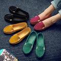 Femmes Solid Color Flat Loafers, Chaussures Décontractées Slip On Shallow Mouth, Chaussures Légères Et Confortables