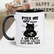 1 tasse à café en céramique de 11 oz avec un motif de chat noir pour la maison et le bureau - cadeau parfait pour les amateurs de café
