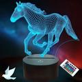 1pc Lampe De Nuit En Forme De Cheval 3D, Un Petit Cadeau Pour La Famille, Une Décoration De Maison Créative De Nuit