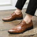 Homme Oxfords Chaussures derby Chaussures habillées Marche Entreprise Gentilhomme britannique Mariage Bureau et carrière Soirée Evénement Cuir synthétique Confortable Lacet Noir Marron Printemps