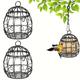 2pcs/4pcs Métal Fat Ball Feeder, Hanging Suet Fat Ball Holder, Hanging Bird Feeders Pour L'alimentation Des Oiseaux Sauvages Du Jardin Finch Sparrow Robin