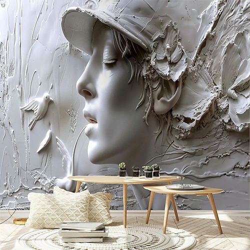 coole Tapeten 3D-Tapete Wandbild Wandaufkleber Bedrucken Abziehen und Aufkleben Abnehmbarer selbstklebender geheimer Wald PVC / Vinyl Wohndekor Image