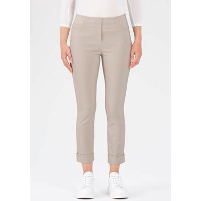 3/4-Hose STEHMANN "Igor", Damen, Gr. 38, N-Gr, weiß (kalk), Web, Obermaterial: 72% Viskose, 25% Polyamid, 3% Elasthan, casual, figurbetont 3/4-Länge, Hosen, in Größen 32 bis 52, aus Viskose mit Stretch Image