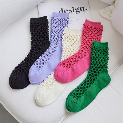5 Pairs Women's Crew Socks Wedding Work Holiday Solid Color Polyester Sexy Casual Vintage Retro Casual Cute Sports Socks