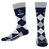 Unisex For Bare Feet Dallas Cowboys Argyle Remix Crew Socks