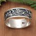 Dragonfly Legend,'Dragonfly-Themed Polished Sterling Silver Band Ring'