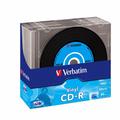 CD-R 80Min/700MB/52x Slimcase (10 Disc), DataLife Plus, Vinyl Surface, 2x5 Farben - Verbatim