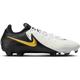 NIKE Herren Fussball-Rasenschuhe Phantom GX 2 Pro FG Low-Top Soccer Cleats, Größe 41 in WHITE/BLACK-MTLC GOLD COIN