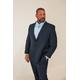 Size Long 44 Mens Badrhino Tailoring Big & Tall Navy Blue Plain Suit Jacket Big & Tall