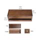 Box Wooden Cord Organizer Box for Extension Cord Power Stripe Surge Protector Wire (Coffee Color)