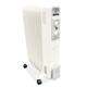 Geepas 2KW Oil Filled Radiator Space Heater Portable Electric Heater 3 Settings 800/1200/2000W Thermostat Safety Cut off for Home Office 9 Fins, White