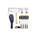 NEW 4 PLAYER BADMINTON SET WITH RACKET NET SHUTTLECOCK OUTDOOR GARDEN