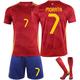(18) 2024 European Cup Spain Soccer Jersey Set Training Suit No.7 MORATA Football Kit Uniform With Socks Adult Kids