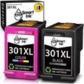 Remanufactured Smart Ink Ink Cartridge Replacement for HP 301XL 301 XL (Black & Color 2 Combo Pack) use with Deskjet 1000 1010...