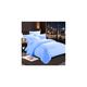 (Light Blue, Super King) Plain Duvet Quilt Covers Single Double King Sizes 3PC Soft Luxury Anti-Allergy Bedding Set