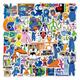 50pcs Rainbow Roblox Friends Stickers Waterproof Reusable Decor For Luggage Case