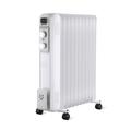 Geepas 2500W Oil Filled Radiator Space Heater Portable Electric Heater 3 Settings 1000/1500/2500W Thermostat Safety Cut off for Home Office 11 Fins