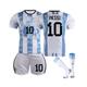 (24(140-145CM)) Argentina 2023/24 Champion Commemorative #10 Lionel Messi Soccer Jersey Kits