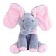 (Blue Gray) Baby Peek A Boo Animated Singing Elephant Flappy Plush Toy