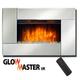 Electric Wall Fire Fireplace Mounted Stylish Mirror Glass Flicker Flame Heater