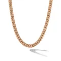 Curb Chain Necklace in 18K Rose Gold, 11.5MM