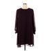 Calvin Klein Casual Dress - Shift: Burgundy Solid Dresses - Women's Size 16