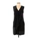 Derek Lam 10 Crosby Casual Dress - Shift: Black Grid Dresses - Women's Size 2