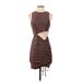 Divided by H&M Cocktail Dress - Mini: Brown Marled Dresses - Women's Size Small