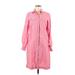 Brooks Brothers 346 Casual Dress - Shirtdress: Pink Dresses - Women's Size 8