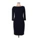Eliza J Casual Dress - Sweater Dress: Blue Solid Dresses - Women's Size 14
