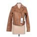 Zara Faux Leather Jacket: Brown Jackets & Outerwear - Women's Size Large