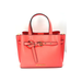 Michael Kors Bags | Michael Kors Emilia Small Pebbled Leather Satchel Purse Grapefruit W/Dust Bag | Color: Gold/White | Size: Os