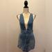 Free People Dresses | Free People Denim Dress/Overalls Combo! Size 12. Worn Once | Color: Blue | Size: 12